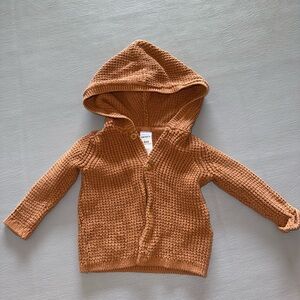 Carter's Tan Knit Hooded Jacket